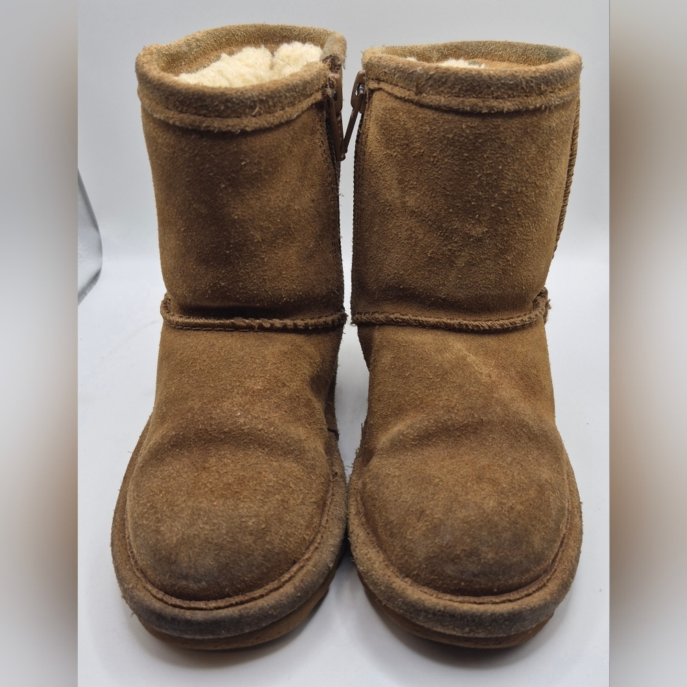 Kids BearPaw Brown Suede Shearling Boots
